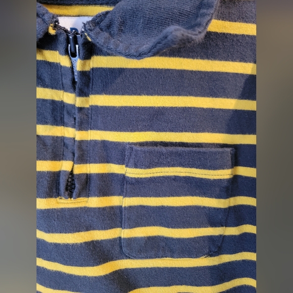 Old Navy Collared Long Sleeve Shirt 1/4 Zip Pocket 5t - Picture 2 of 6